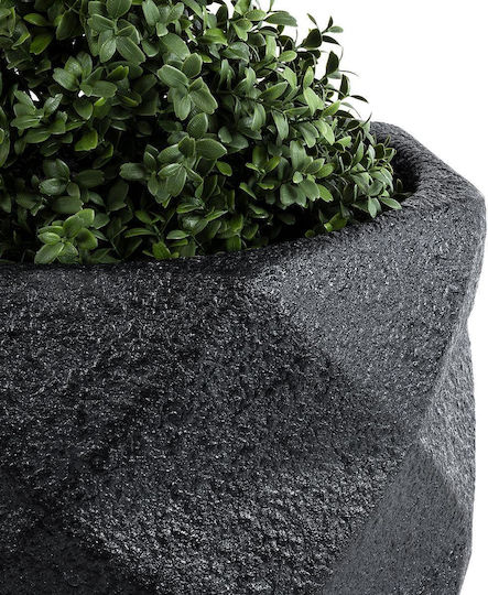 GloboStar Planter Polyester Black with Stand 40x40x90cm.