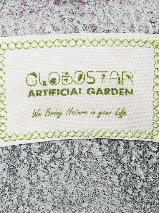 GloboStar Artificial Garden Irish Κασπώ Πολυεστερικό Λευκό με Βάση 55x55x90εκ.