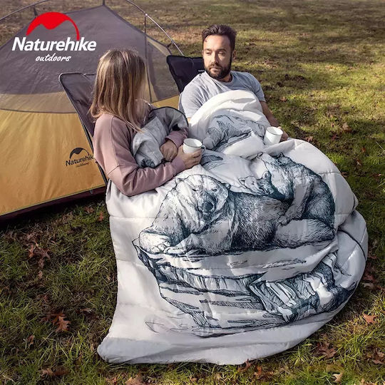 Naturehike Спален чувал Двойна 2 Сезона Маслинено зелено