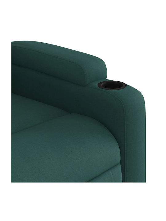 Relax Armchair with Footstool Dark Green 74x86.5x93.5cm