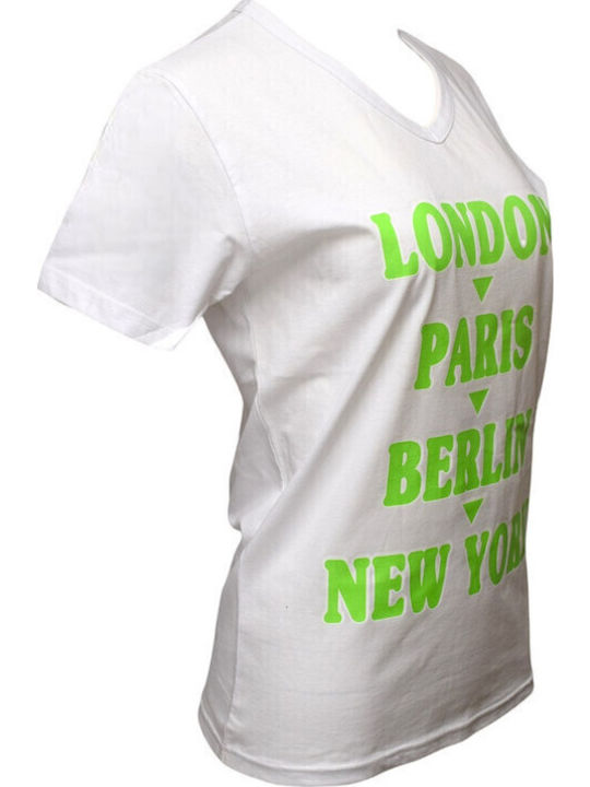 Women's Sports T-shirt White/Green