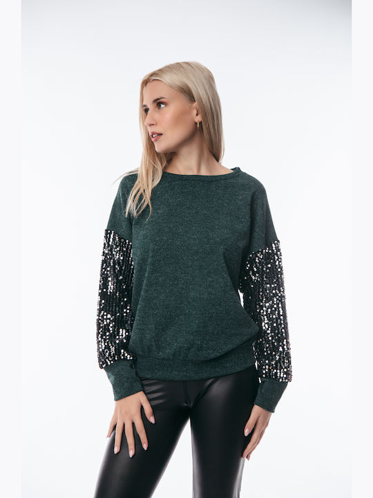 Boutique Women's Long Sleeve Sweater Green