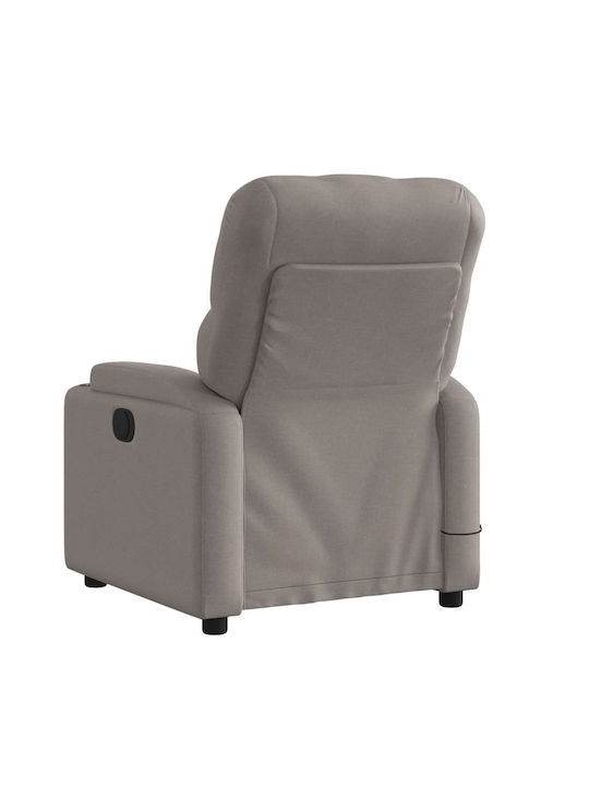 Fotoliu Relax Masaj cu Puf Taupe 74x86.5x93.5cm