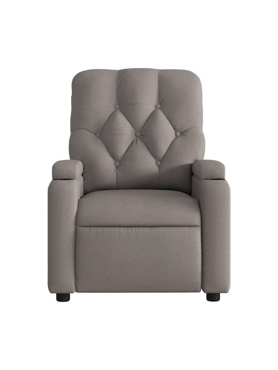 Fotoliu Relax Masaj cu Puf Taupe 74x86.5x93.5cm