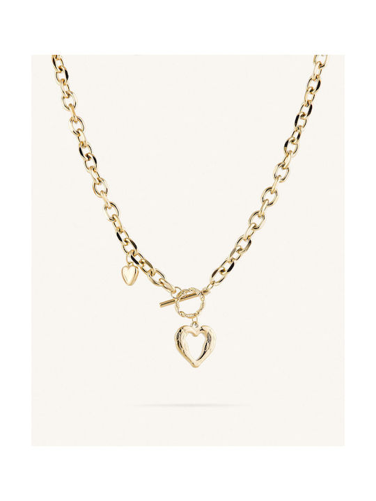 StanStefan Adagio Necklace with design Heart from Gold Plated Steel