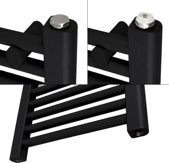 LuxeBath Sahara Towel Rail Bathroom 400x800 Black