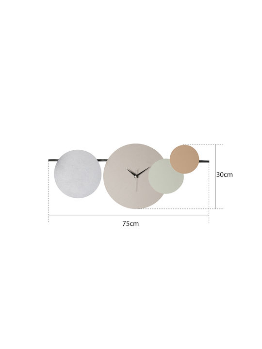 HomeMarkt Wall Clock Metallic Multicolour