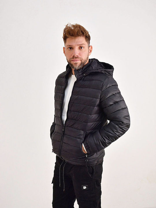 Beltipo Herren Winter Jacke Lässig ΜΑΥΡΟ