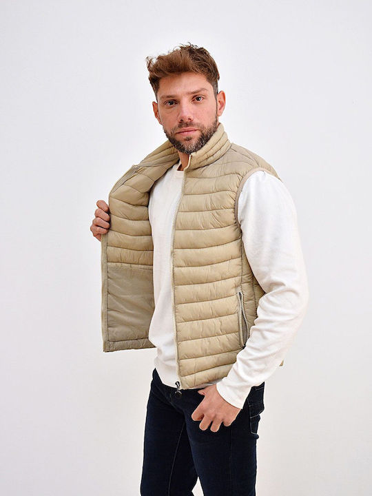 Beltipo Men's Sleeveless Jacket Beige