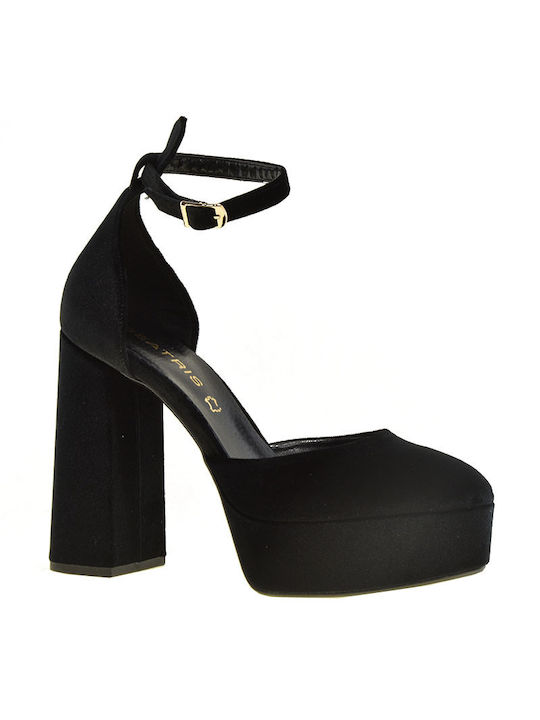 Piedini Black Heels with Strap