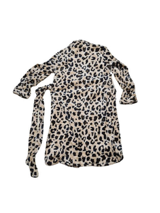 Cross Herd mit Fleece (Samt) Gürtel Fluffy Leopard