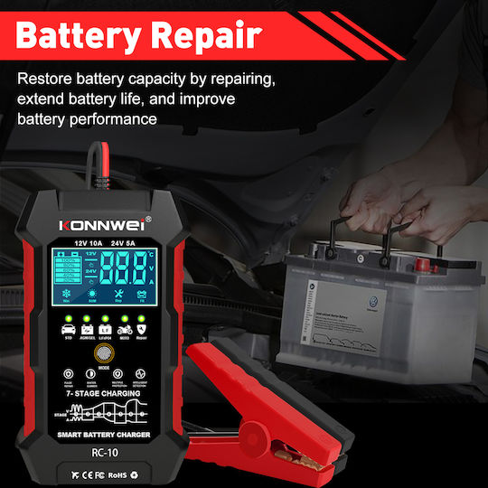 Konnwei Rc-10 Autobatterieladegerät 12V