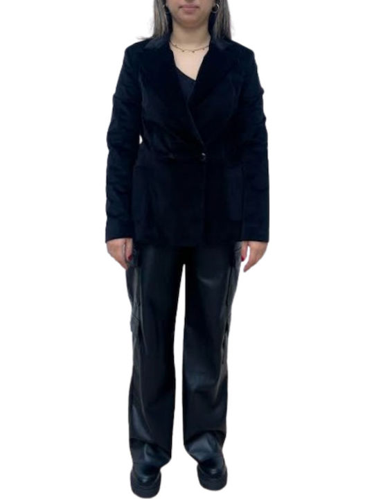 kocca Damen Samt Blazer Nero