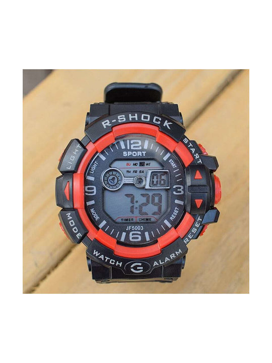 Kids Digital Watch with Rubber/Plastic Strap Red