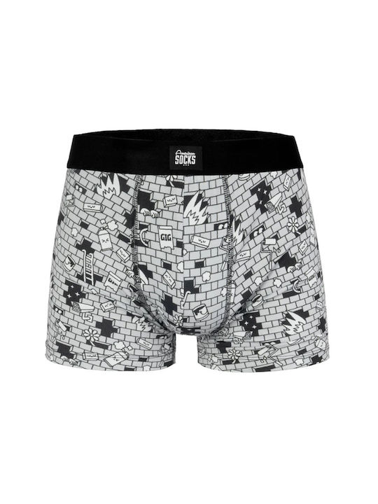 American Socks Men's Boxer Black and white. with Patterns