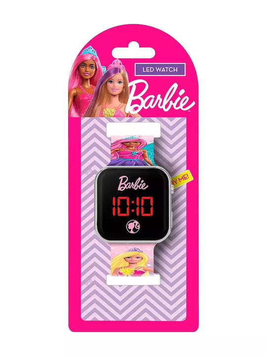 Disney Παιδικό Ψηφιακό Ρολόι Barbie Ροζ