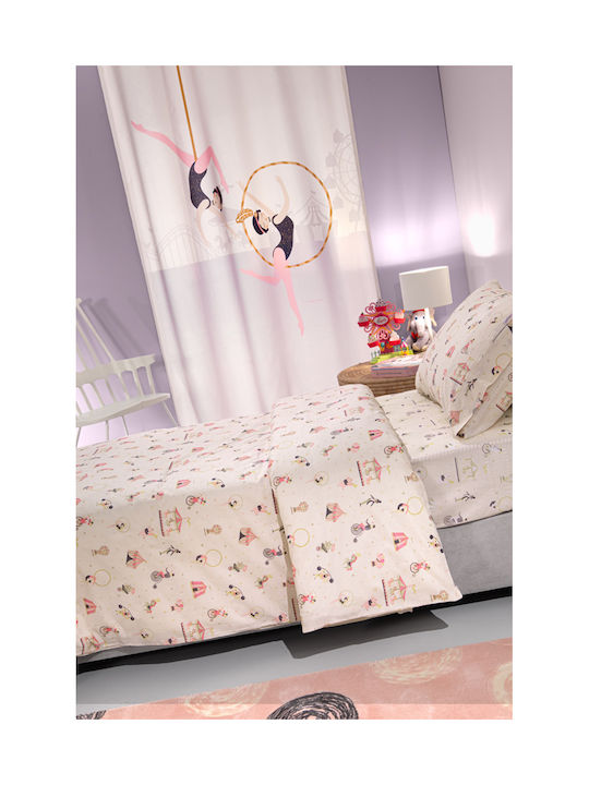 Saint Clair Set Kinderbettbezug Einzel mit Kissenbezug Baumwolle Pink 160x220cm