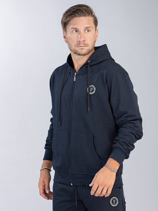 Herren Sweatshirt mit Kapuze Blau