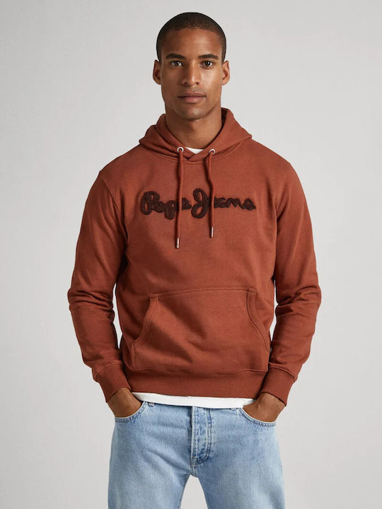 Pepe Jeans Men's Sweatshirt with Hood Orange