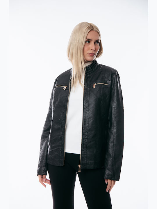 Γυναικείο Biker Jacket Μαύρο