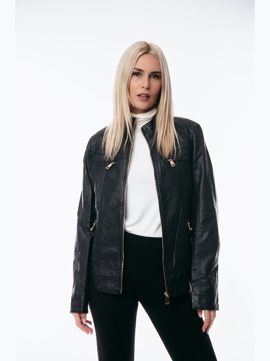 Γυναικείο Biker Jacket Μαύρο