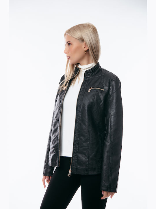 Γυναικείο Biker Jacket Μαύρο