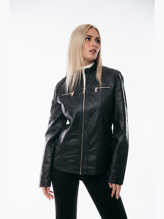 Γυναικείο Biker Jacket Μαύρο