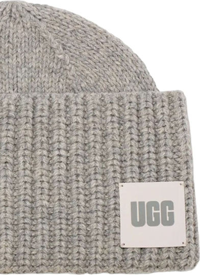 Cuff Beanie Beanie Knitted in Gray color