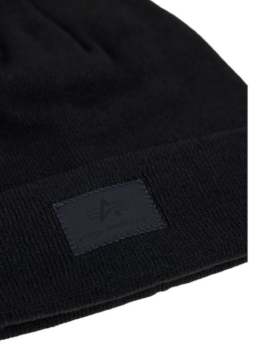 Alpha Industries Beanie Unisex Beanie Knitted in Black color