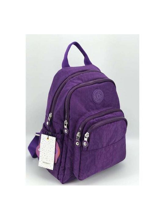 Megapolo Women's Fabric Backpack Waterproof Purple