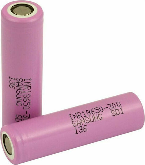 Samsung INR18650-30Q Επαναφορτιζόμενες Μπαταρίες 18650 Li-ion 3000mAh 3.7V 2τμχ