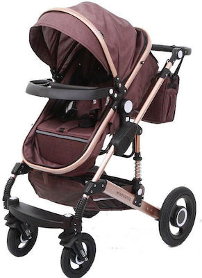 Fiko Wisesonle Adjustable 2 in 1 Baby Stroller Suitable for Newborn Pink 12kg