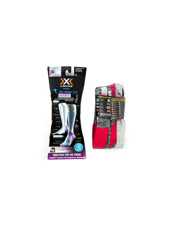 X-Socks Femei Șosete de schi și snowboard Gri 1 pereche