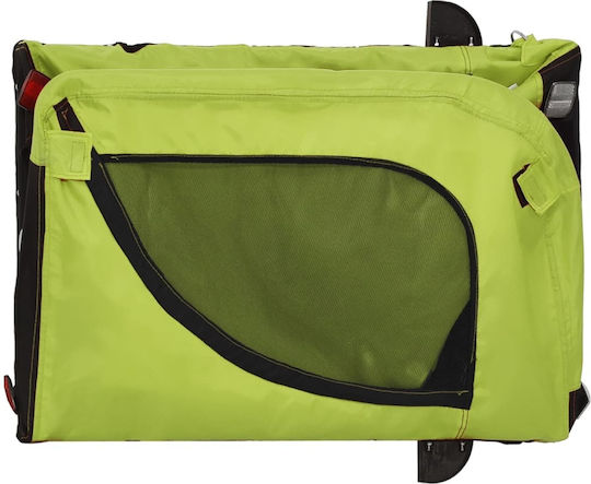 vidaXL Dog Carrying Green Bicycle Trailer for 30kg Pets L124xW53xH53cm