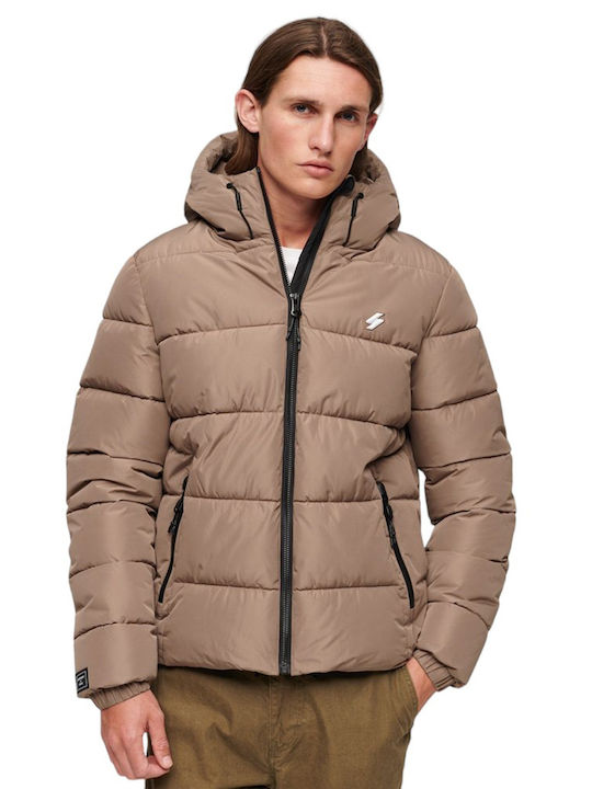 Geacă de Iarnă Puffer Maro