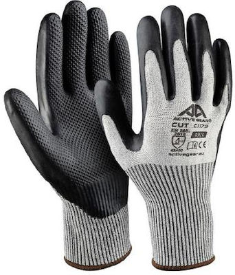 Active Gear Gloves for Work Black Latex 1pcs