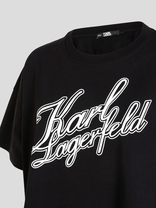 Karl Lagerfeld Women's Crop T-shirt Black