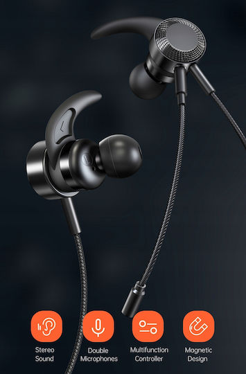Mcdodo HP-1350 În ureche Handsfree cu două căști cu mufă Lightning Negru
