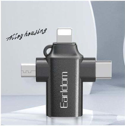 Earldom Конвертор Lightning / USB-C / мини USB мъжки към USB-A женски 1бр