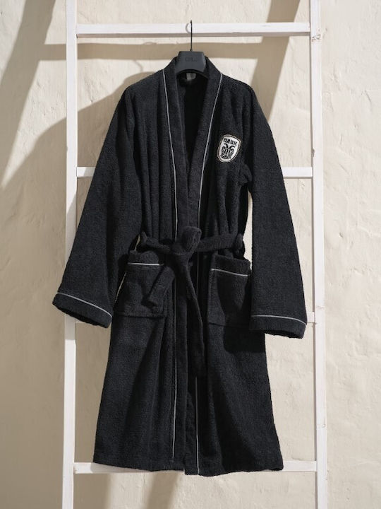 Vesta Home Paok Collar Bathrobe Black 420gr/m² 3000-4000