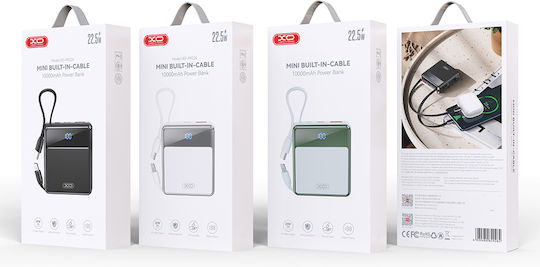 XO Power Bank 10000mAh 18W Power Delivery / Quick Charge Λευκό