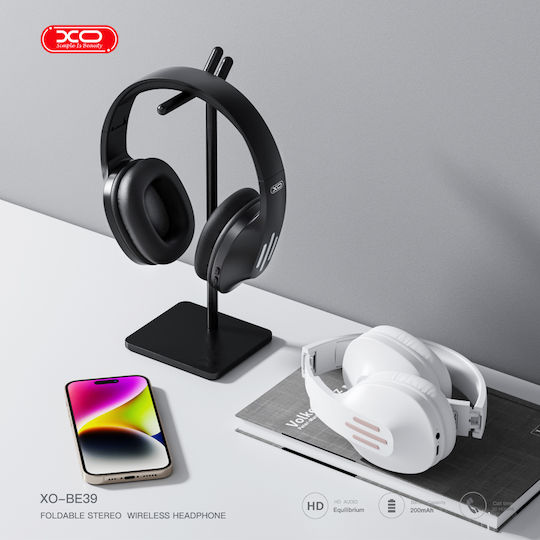 XO BE39 Wireless / Wired Over Ear Headphones with 8 hours of Operation Black