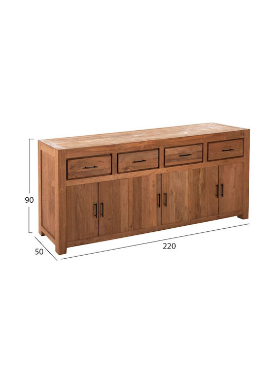 Μπουφές Grayson mit Schubladen Beige 220x50x90cm