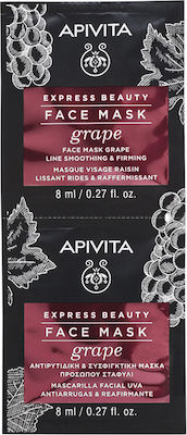 Apivita Express Beauty Grape Μάσκα Προσώπου για Σύσφιξη 16ml