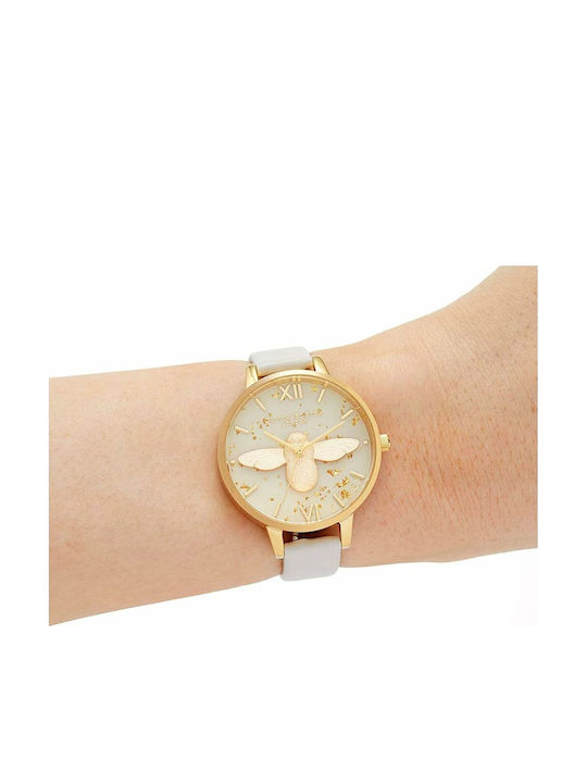 Olivia Burton Women's Watch with Beige Leather Strap