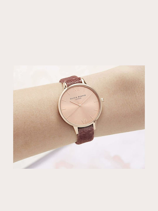 Olivia Burton Women's Watch with Pink Leather Strap