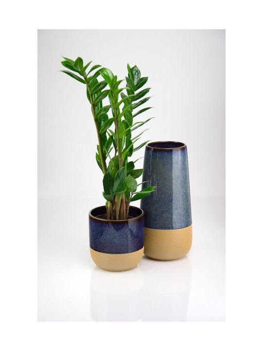 Polnix Decorative Vase Blue 13x13x27cm