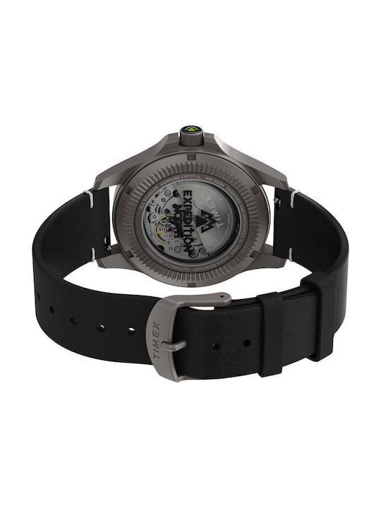 Timex Expedition North Ανδρικό Ρολόι Αυτόματο με Μαύρο Καουτσούκ Λουράκι