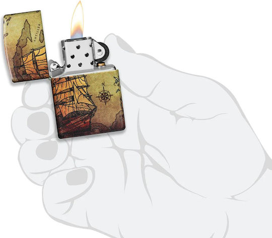 Zippo Pirate Ship Αντιανεμικός Αναπτήρας Φλόγας Πολύχρωμος