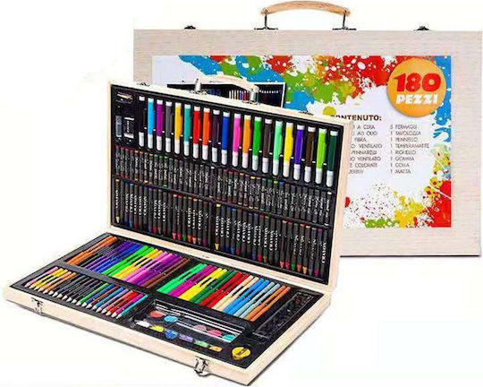 Painting Set in Case Wooden 47.2x30cm 180pcs